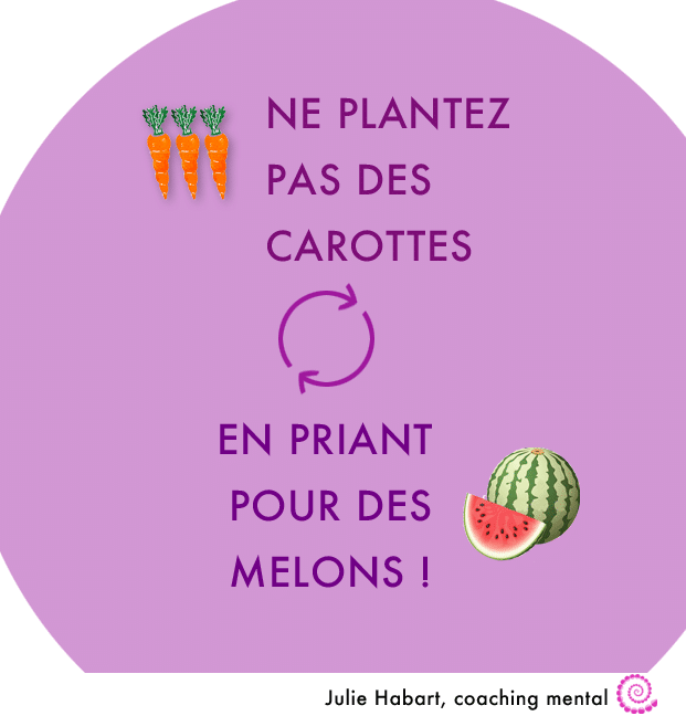 Ne plantez pas des carottes en priant pour des melons